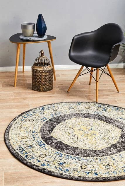 Century 955 Charcoal Round By Rug Culture 4 Century 955 Charcoal Round By Rug Culture - Image 2