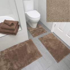 Microplush Bath Runner By Bambury -Bedding Store bam microplush bathmat mocha cameo 1
