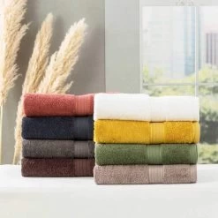 4 Piece Stella 650 GSM Super Soft Bamboo Cotton Bath Towel By Renee Taylor