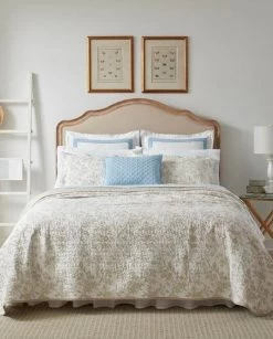 Amberley Printed Biscuit Coverlet Set By Laura Ashley