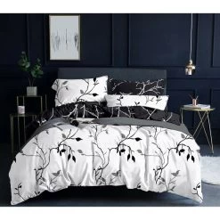 Black Tree Reversible Quilt Cover Set By Fabric Fantastic 5 Black Tree Reversible Quilt Cover Set By Fabric Fantastic -Bedding Store black tree reversible quilt cover set by fabric fantastic 3