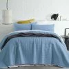 Blue Zane Queen/King Coverlet Set By Accessorize