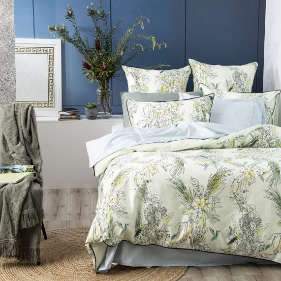 Botanica 300 TC Cotton Printed Quilt Cover Set & Euro By Renee Taylor