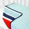 Cot Quilt Coverlet Breezy Blue By Babyhood -Bedding Store breezy blue navy red quilt 1 300x300 2x