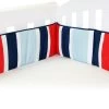 Breezy Blue Red Blue Cot Bumper By Babyhood -Bedding Store breezy blue bumper navy red 1 650x650 1