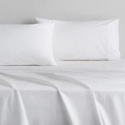 Byren White Percale Sheet Set By Sheridan