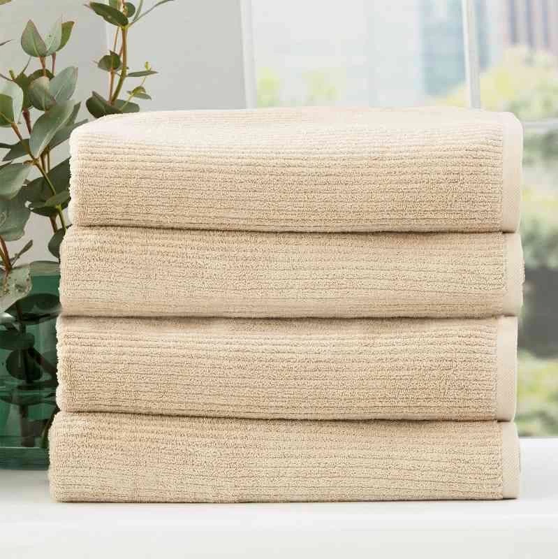 Cobblestone 650 GSM Cotton Ribbed 4 Piece Bath Sheet By Renee Taylor - Image 3