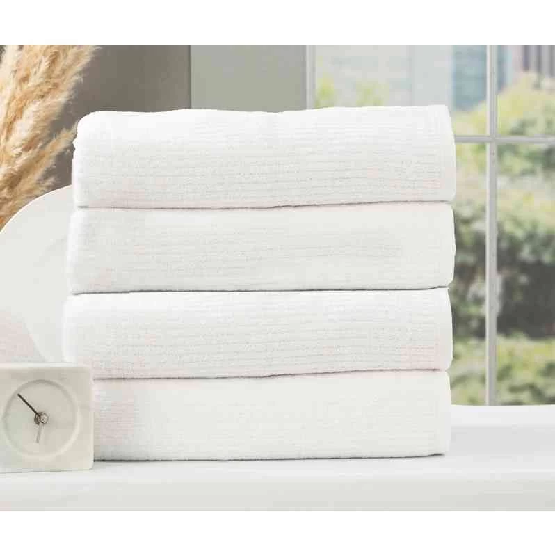 Cobblestone 650 GSM Cotton Ribbed 4 Piece Bath Sheet By Renee Taylor - Image 2