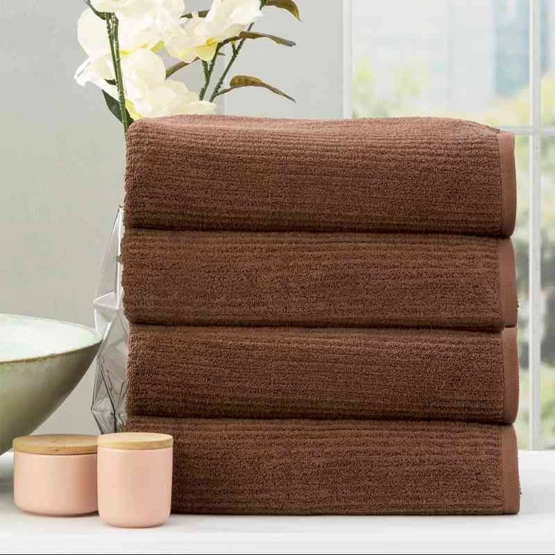 Cobblestone 650 GSM Cotton Ribbed 4 Piece Bath Sheet By Renee Taylor - Image 6