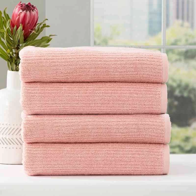 Cobblestone 650 GSM Cotton Ribbed 4 Piece Bath Sheet By Renee Taylor - Image 4