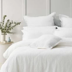 Colca Queen Quilt Cover Set White By Bianca -Bedding Store colca queen quilt cover set white by bianca 2