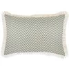 Cushion Cover Coastal Fringe Natural Zig Zag Sage By Escape To Paradise