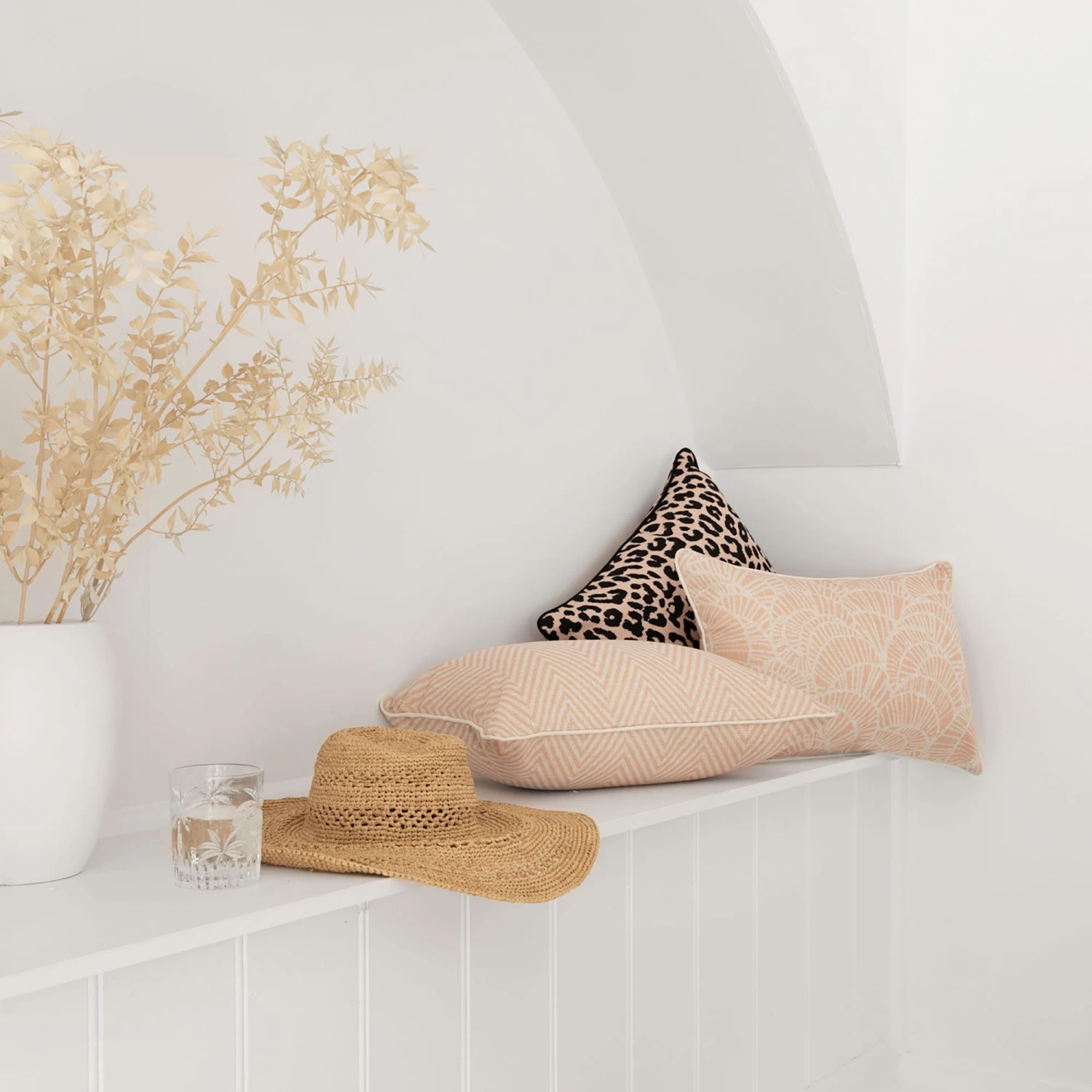 Cushion Cover With Piping Positano Blush By Escape To Paradise 4 Cushion Cover With Piping Positano Blush By Escape To Paradise - Image 2