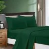 Dark Green 1000TC Ultra Soft Flat & Fitted Sheet Set By Fabric Fantastic -Bedding Store dark green