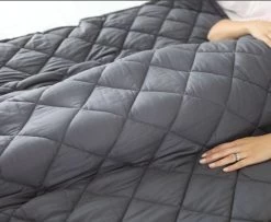 Dark Grey Comfort Weighted Blanket 13 Dark Grey Comfort Weighted Blanket -Bedding Store dark grey hotto cuddle comfort weighted blanket 4 1