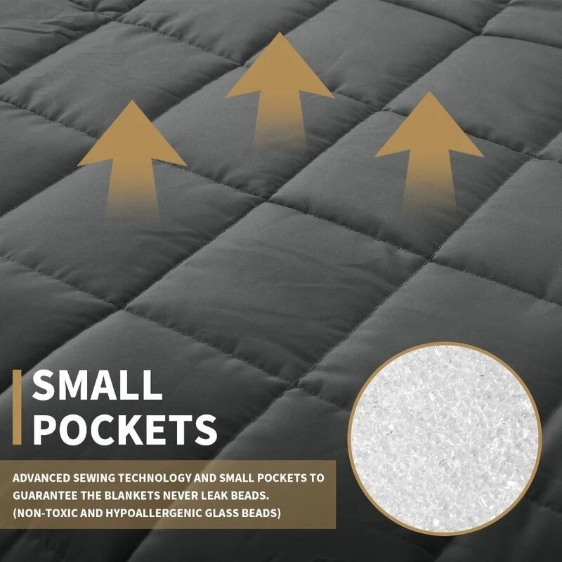 Dark Grey Weighted Blanket Full Queen Microfibre Cover Heavy Blanket - Image 2