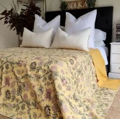Summer Garden Kantha Bedspread By Kolka