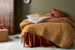 Lisa Ochre Printed Cotton Comforter Set By Accessorize