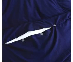 Elan Linen 100% Cotton Vintage Washed Quilt Cover Set (Navy Blue, Single) 10 Elan Linen 100% Cotton Vintage Washed Quilt Cover Set (Navy Blue, Single) -Bedding Store dgsdg 3 2 1