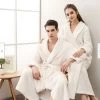 White Mens Womens Fleece Waffle Long Bath Robe Luxury Lightweight Dressing Gown Robe -Bedding Store dsaadf
