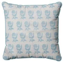 Blue Reverse Carnation Decorative Cushion Cover By Kolka