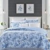Brighton Printed Delft Blue Coverlet Set By Laura Ashley
