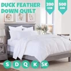 Duck Down Feather Super King Quilt -Bedding Store duck down feather super king quilt 2