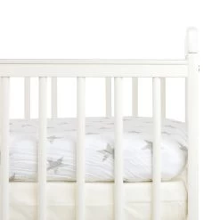Dusty Stars Classic Muslin Fitted Cot Sheet By Aden And Anais -Bedding Store dusty stars classic muslin fitted cot sheet by aden and anais 4