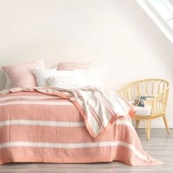 Brighton Mystic Washed Cotton Yarn Dyed Textured Blanket By Renee Taylor