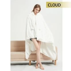 Faux Fur Hooded Robe By Ramesses -Bedding Store faux fur hooded robe by kingtex 1 1