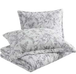 Branch Toile Grey Coverlet Set By Laura Ashley -Bedding Store fghj