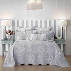 Florence Bedspread Set Grey By Bianca