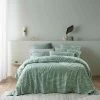 Foliage Sage Bedspread Set By Bianca
