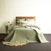 Diamante Juniper Vintage Stone Washed Cotton Reversible Quilted Coverlet Set By Renee Taylor -Bedding Store fsfsfs