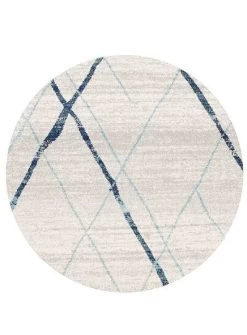 Oasis 452 Blue Round By Rug Culture