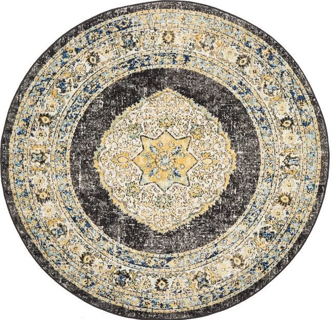 Century 955 Charcoal Round By Rug Culture 3 Century 955 Charcoal Round By Rug Culture