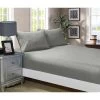 Grey 1000TC Ultra Soft 3-Piece Fitted Sheet & 2 Pillowcases Set By Fabric Fantastic -Bedding Store grey 3 piece
