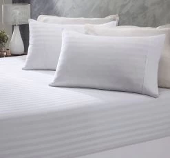 Damask Double Stripe Cotton Blend 3-Piece Sheet Set By Royal Comfort 8 Damask Double Stripe Cotton Blend 3-Piece Sheet Set By Royal Comfort -Bedding Store gsdfgsdg