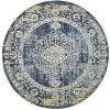 Museum 869 Navy Round By Rug Culture -Bedding Store hfg