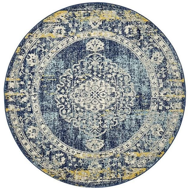 Museum 869 Navy Round By Rug Culture 3 Museum 869 Navy Round By Rug Culture