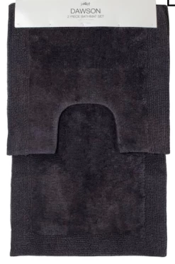 2-Piece Dawson Charcoal Bath Mat Set