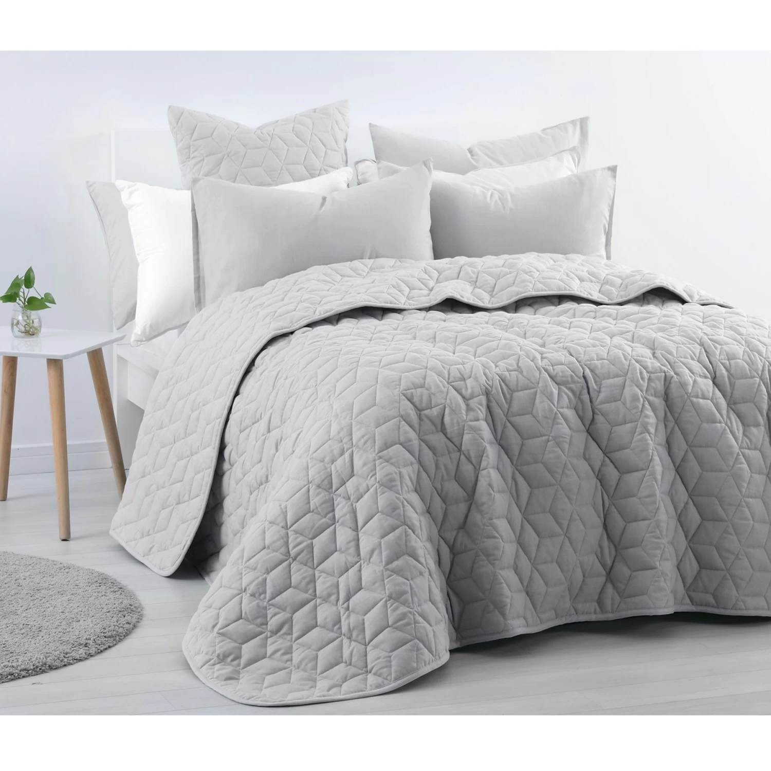 Linen Cotton Queen Coverlet Dove Grey By Accessorize 3 Linen Cotton Queen Coverlet Dove Grey By Accessorize
