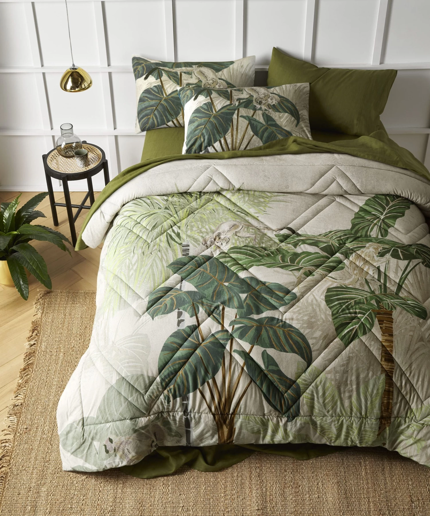 Monkey Palms Digital Printed 3pc Comforter Set By Accessorize