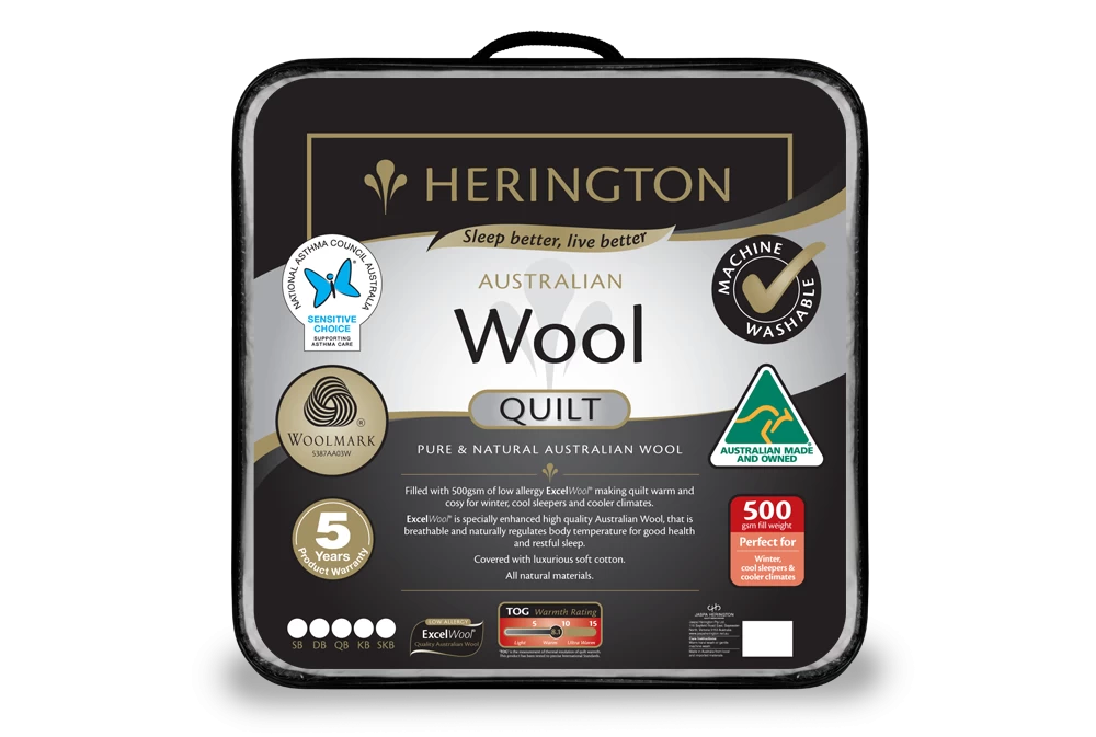Premium Wool 500 Quilt (2 Packs) By Herington 3 Premium Wool 500 Quilt (2 Packs) By Herington