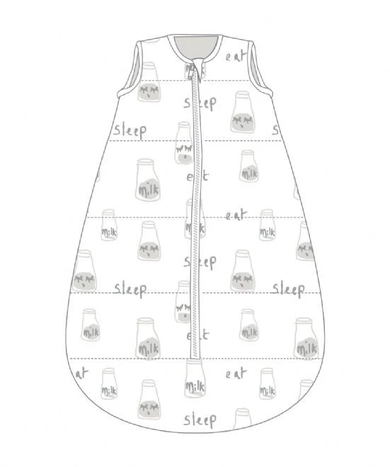 Studio Bag No Arms Cotton 18-36m 1.0 Tog Milk Bottles By Baby Studio 3 Studio Bag No Arms Cotton 18-36m 1.0 Tog Milk Bottles By Baby Studio