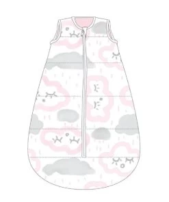 Studio Bag No Arms Cotton 0-6m My First 1.0 Tog Clouds Pink By Baby Studio