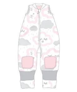 Warmies No Arms Cotton 12-24m 2.5 Tog Clouds Pink By Baby Studio