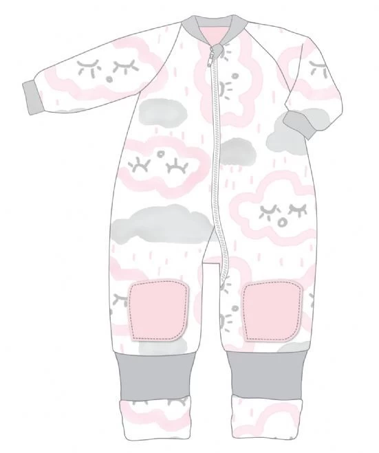 Warmies 2-3 Years Cotton With Arms 3.0 Tog Clouds Pink By Baby Studio 3 Warmies 2-3 Years Cotton With Arms 3.0 Tog Clouds Pink By Baby Studio