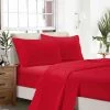 Red 1000TC Ultra Soft 4 Piece Sheet Set By Fabriic Fantastic