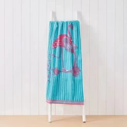 Bedding Store -Bedding Store renee taylor 100 cotton jacquard velour heavy beach towel junior 75x150 cms flamingo pack of 2 6955660 00